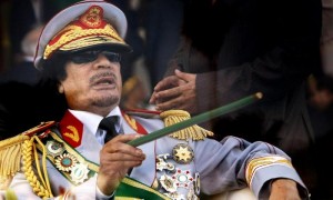 El líder libio, Muammar al Gadafi