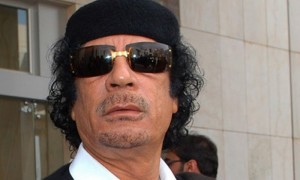 El líder libio, Muammar al Gadafi