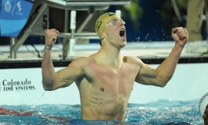 El brasileño César Cielo, tras ganar la prueba de 100 metros libres. Foto: Alejandro Aguirre / Efe