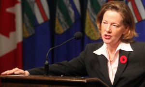 La premier de Alberta, Alison Redford