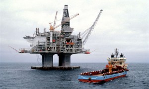 La plataforma petrolera de Chevron Canada en el yacimiento de Hibernia, en el Atlántico, a unos 315 kilómetros al este de St.John