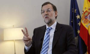 El presidente del Gobierno español, Mariano Rajoy, durante la entrevista concedida a la agencia Efe, este martes. Foto: Chema Moya / Efe