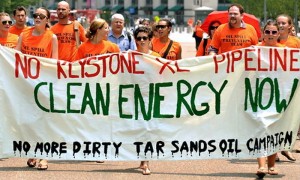 Protesta en Washington contra el oleoducto Keystone XL, en una imagen de archivo