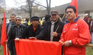Luis Tapia, del Movimiento 1 de Mayo, representó la comunidad chilena en Toronto.
