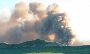 La ruptura del oleoducto Bison de TransCanada, el pasado 20 de julio de 2011, envió una enorme nube de polvo en el aire en el noreste de Wyoming.