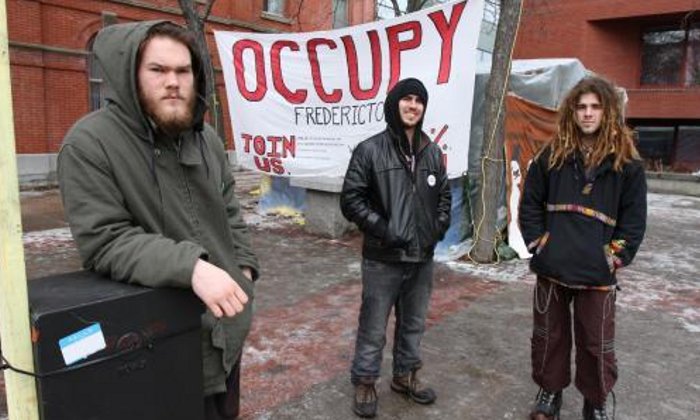 Manifestantes de 'Occupy Fredericton'