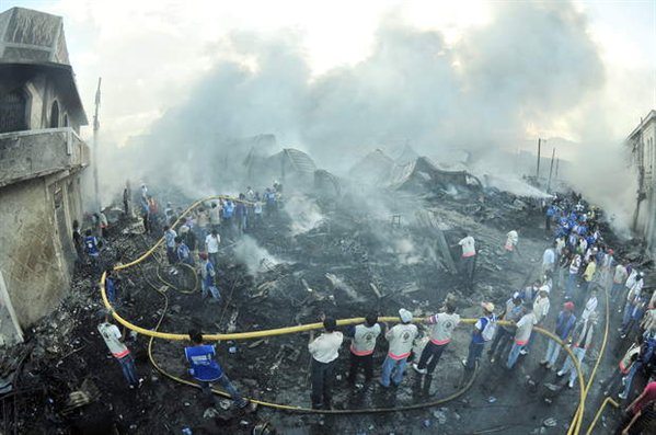 AL MENOS OCHO HERIDOS EN INCENDIO DE MERCADOS EN HONDURAS