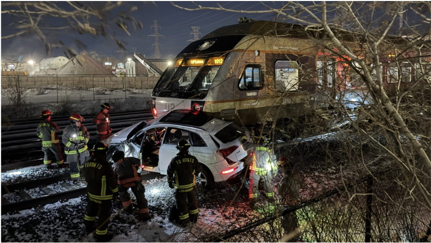 Kobieta aresztowana za jazdę po pijanemu i utknięcie na torach kolejowych w Etobicoke